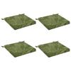 4 Piece Seat Cushions SOEST 4 Pcs. 100percent Polyester Leaf Design
