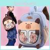 Capybara Children Themed Backpack Breathable Lightweight Cute Schoolbag Cartoon
