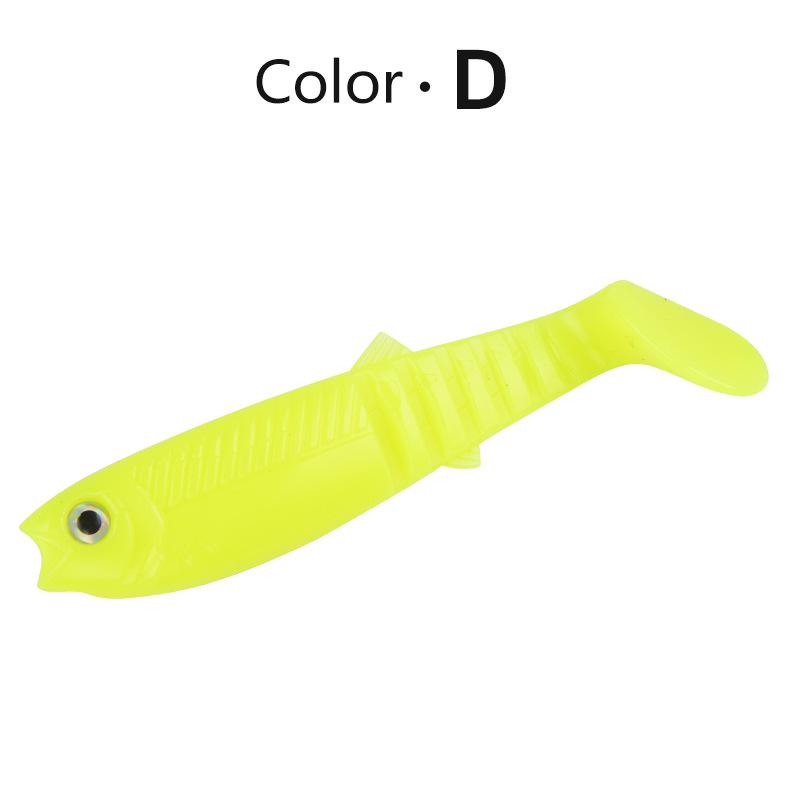 Cross-border Bestseller Multi-jointed T-tail Stainless Steel Spanish-style Magic Soft Lures Artificial Baits Black-pit Lures