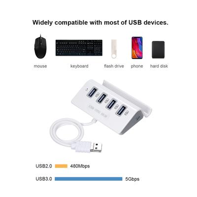 USB OTG ХАБ 4 в 1 Хаб USB3.0 Мульти Сплиттер для ПК Ноутбука
