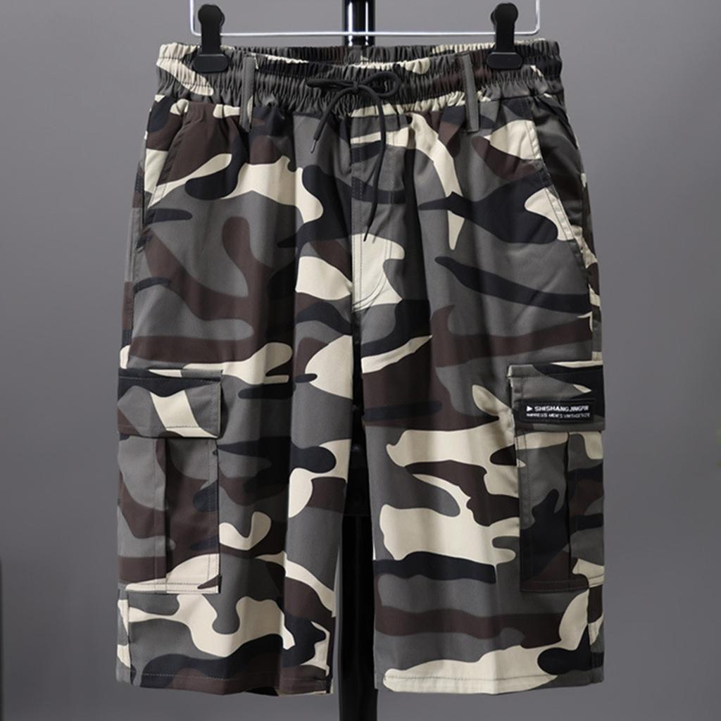 Мужские летние большие повседневные свободные спортивные брюки пляжные шорты