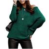 Autumn Women Casual Long Sleeve Sweaters Crew Neck Pure Color Soft Ribbed Knitted Oversized Loose Pullover