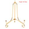 Gold Iron Display Stand Craft Bracket Book Holder Po Pedestal Bowl Dish Frame Picture Plate Rack Easel Storage Decoration