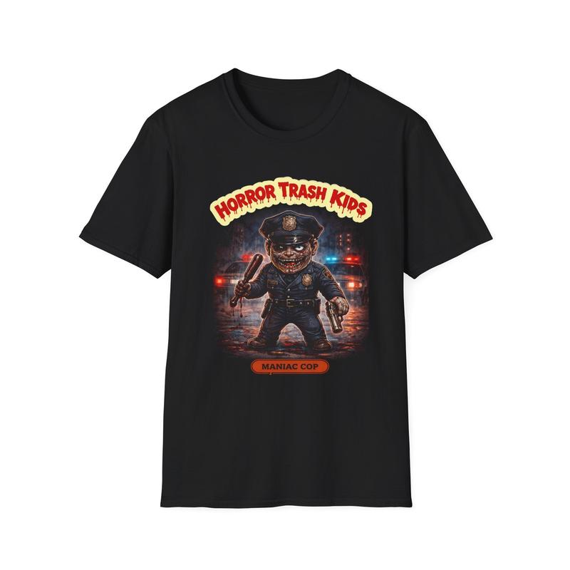 Horror Trash Kids Maniac cop Unisex T-Shirt| Creepy character tee