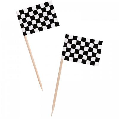 Топпер для торта с гоночным флагом (Пакет из 50)