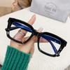 Oversized Square Anti Blue Light Glasses Large Frame Myopia Flat Light Glasses Transparent Eyeglasses