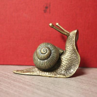 Ретро медная статуя улитки, настольные украшения, фигурки животных, миниатюры, украшения для дома, аксессуары для рукоделия, коллекции чая и домашних животных