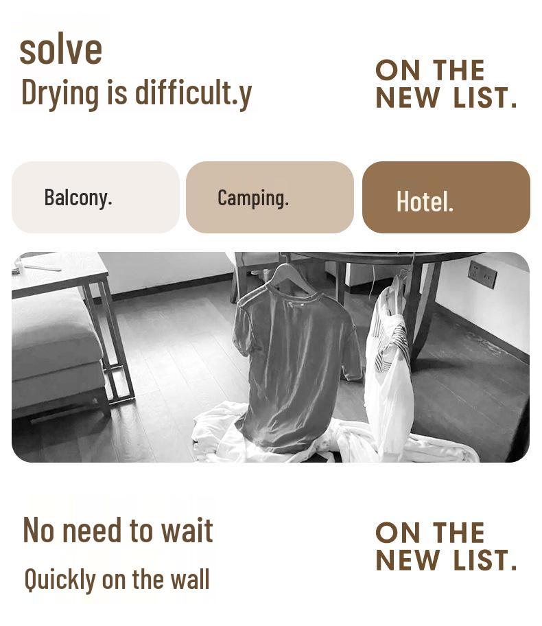 Punch-Free Suction Cup Folding Clothes Drying Rack with Retractable Rod – Invisible and Compact for Bathroom and Window Use