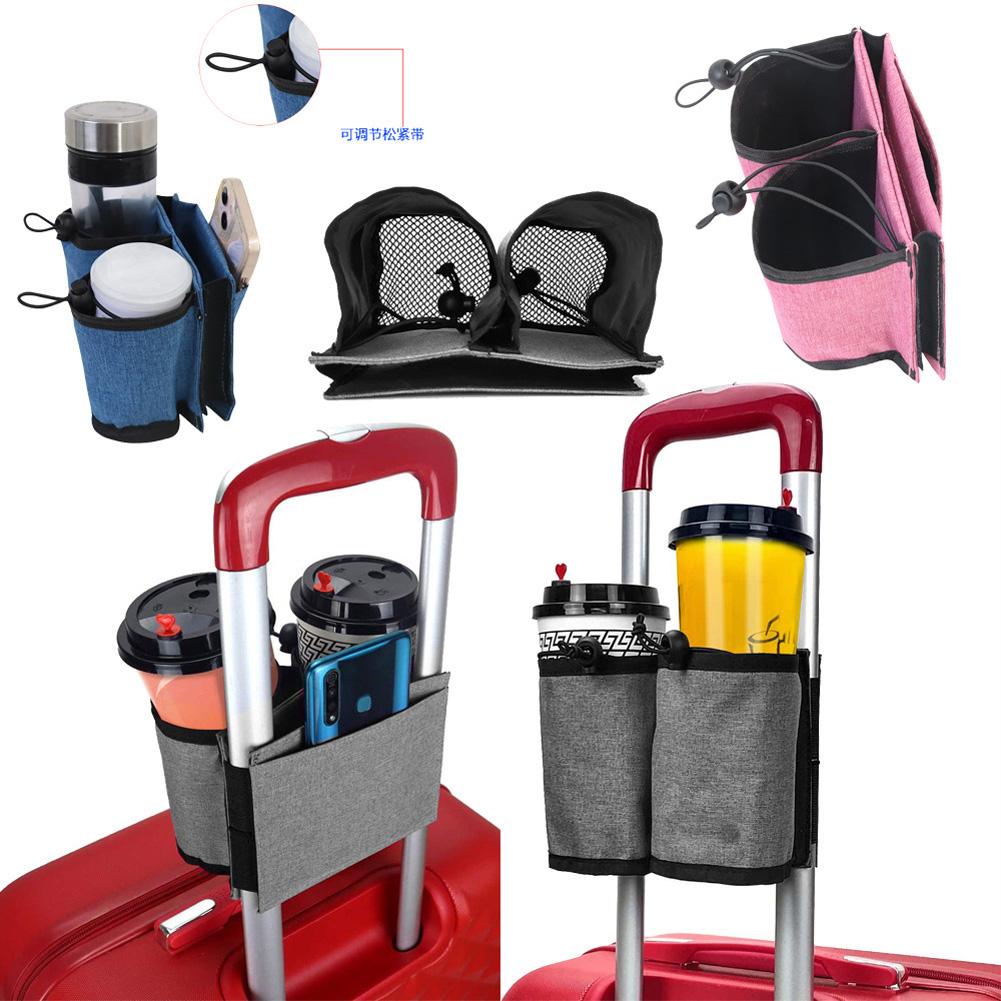 Luggage Armrest Water Cup Storage Bag Organizer Oxford Cloth Hanging Holder For Water Bottles Sundries