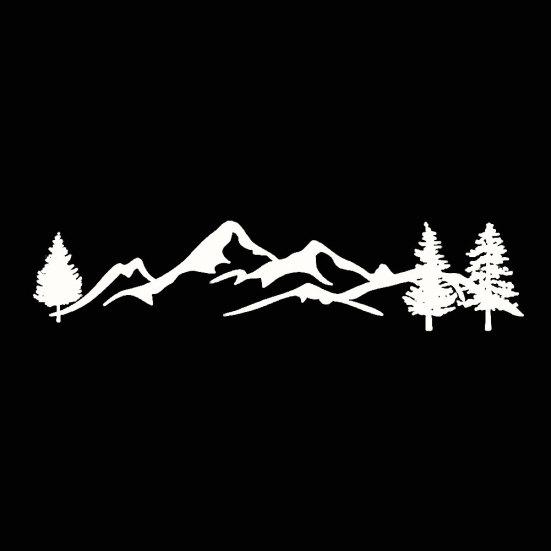 Tree Mountain SUV RV Camper Car-Styling Vehicle Reflective Decals Sticker Decor