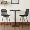Bar Stools 2 pcs Black 44 x 54 x 96 cm Rattan and Steel