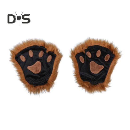 1 пара зимних перчаток, волчьи лапы, лисьи когти, варежки, приятные для кожи, термоизоляционные перчатки, костюм для косплея на вечеринку