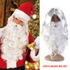 Silk White Santa Fancy Dress Costume Wizard Wig And Beard Set 40cm Christmas Halloween New Year Bachelorette Party Decoration