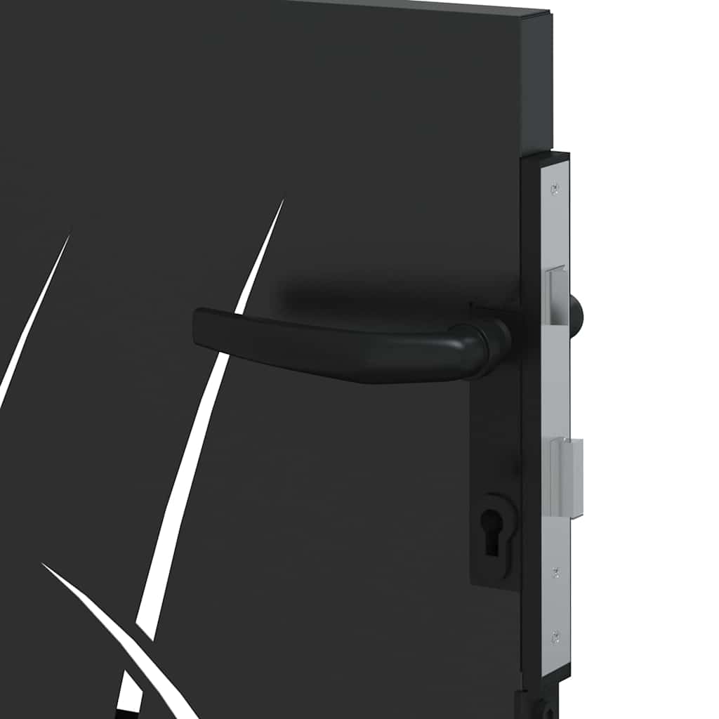 Garden Gate Black 85 x 100 cm Powder Coated Steel