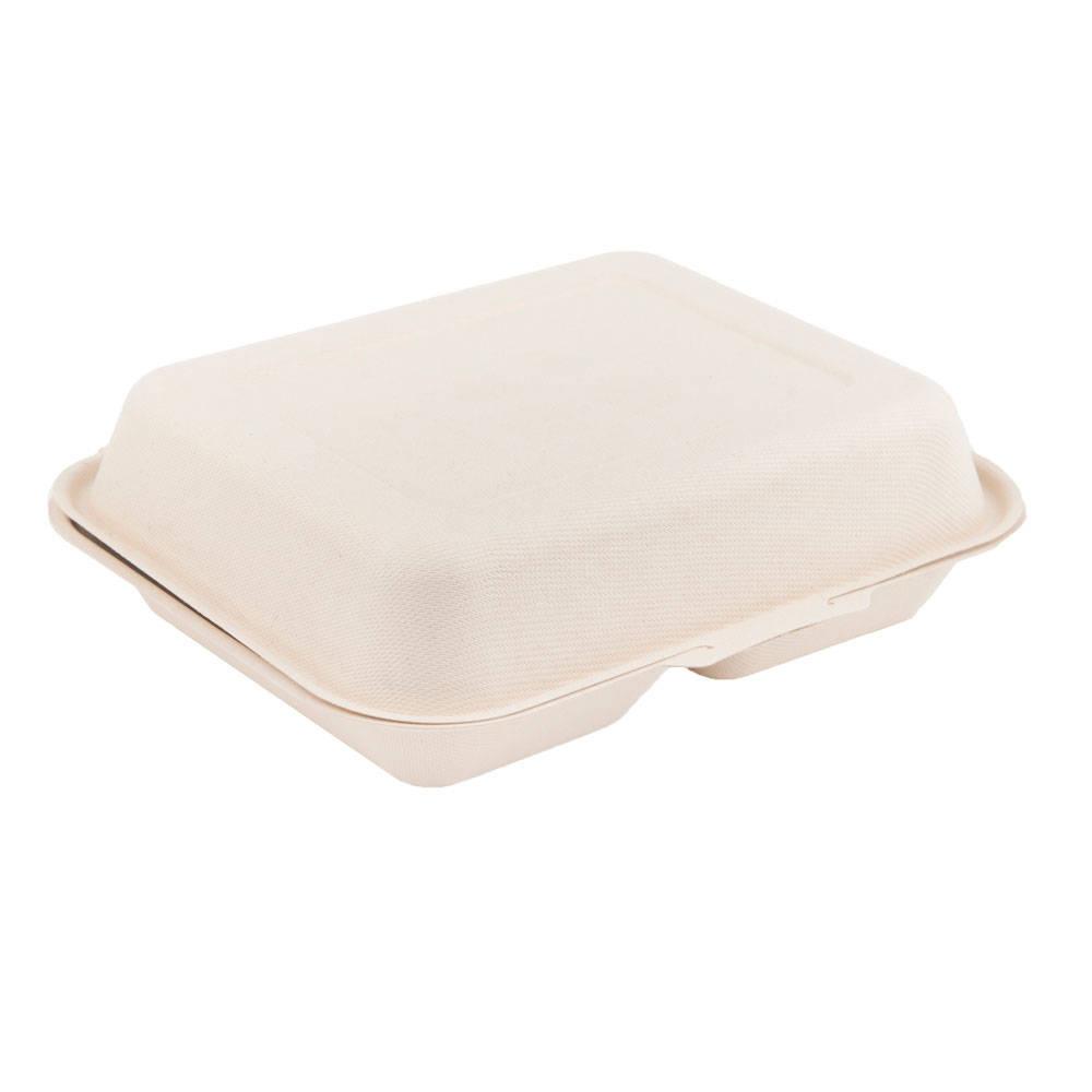 Menubox Z Trzciny Cukrowej Dwudzielny, Dwuwarstwowy 1500 Ml, 24,1 X 21 X 4 Cm 50 Szt.