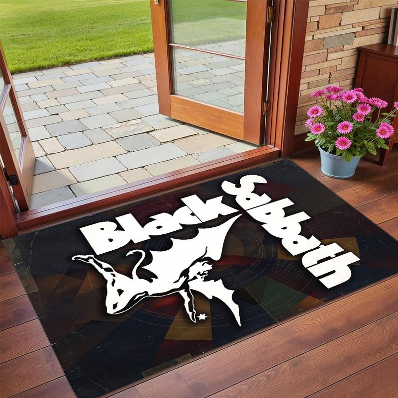 Led Zeppelin Print Crystal Velvet Plush Rug Wear?Resistant Anti?Slip Floor Mat For Indoor Household Decoration