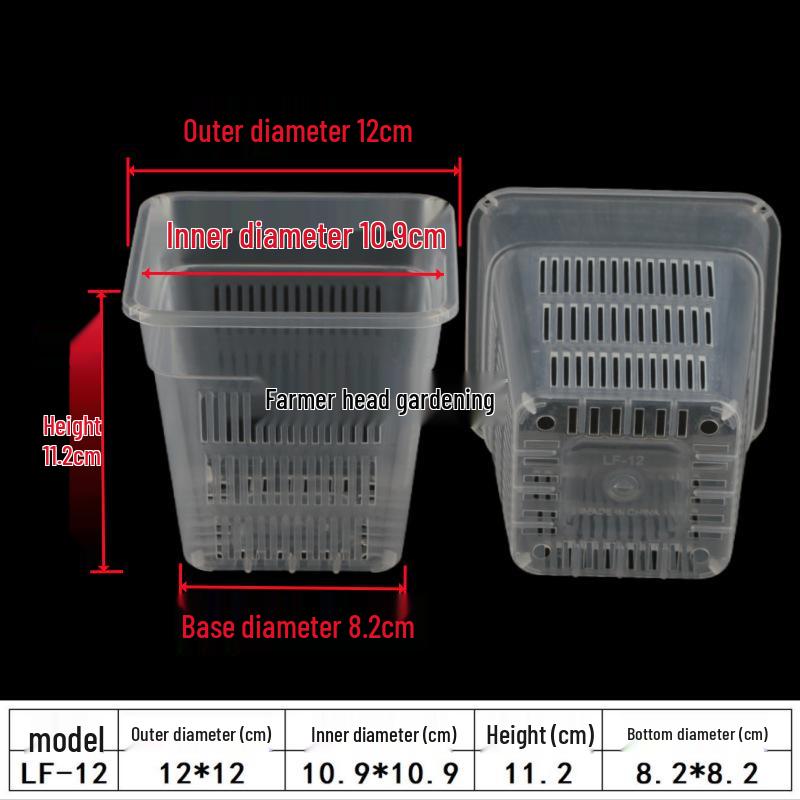 Square Hydroponic Net Pot - Multi-hole Root Control Basket for Fish Tanks & Orchids