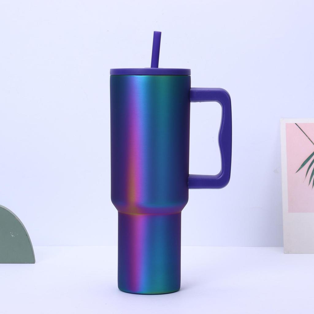Third-Gen 40oz Stainless Steel Insulated Cup with Portable Handle and Straw