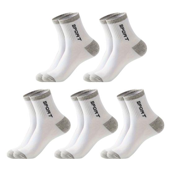 5 пар мужских носков до середины голени, влагоотводящие спортивные носки, мягкие дышащие носки для бега, для пеших прогулок, спорта