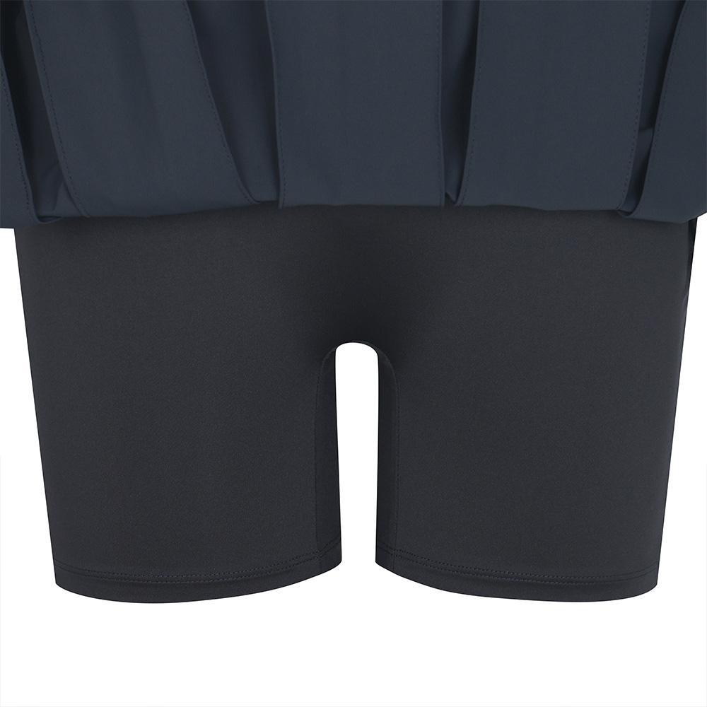 MALBON GOLF Wide Logo Banded Pleated Skirt Navy (Woman)
