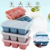 1/3pcs Big Ice Tray Ice Cube Mold Square Shape Ice Cream Maker Tray for Whiskey Cocktails DIY with Lid Silicone Kitchen Tools