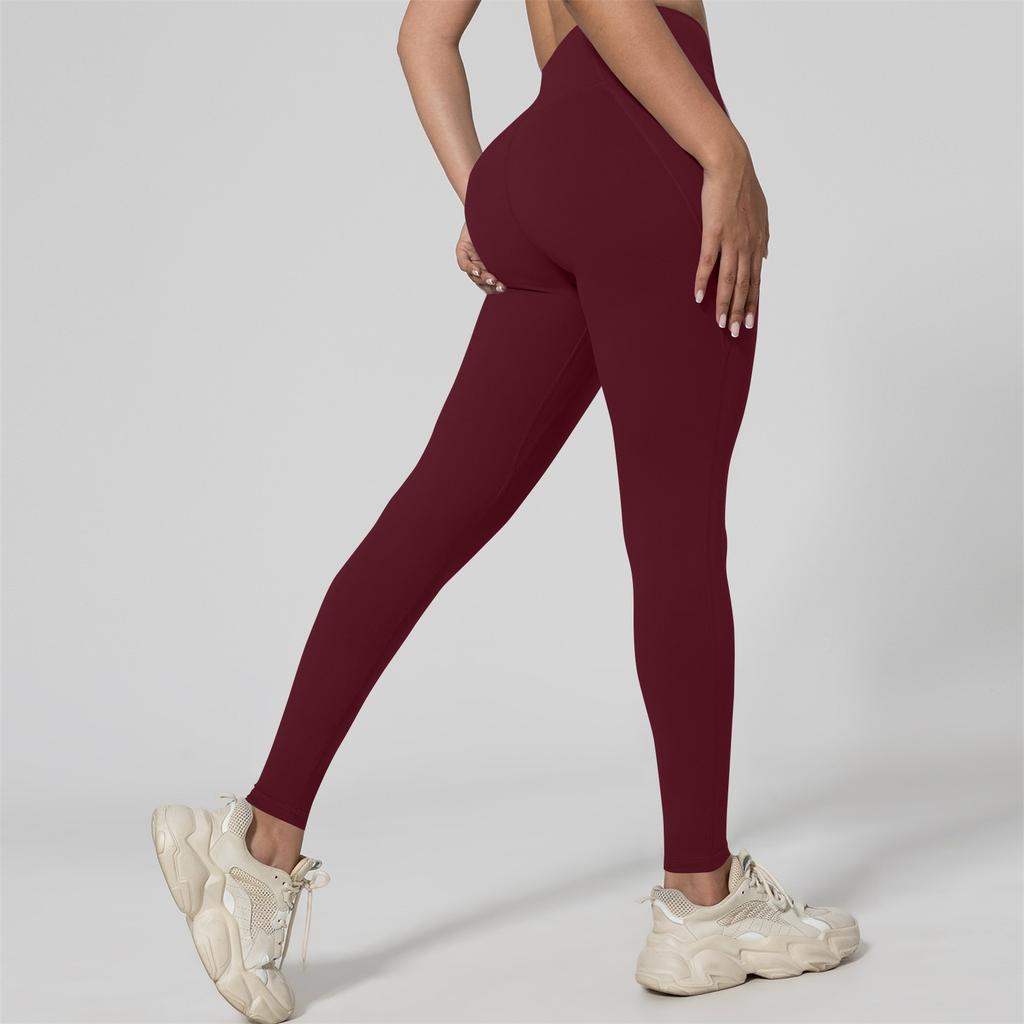 Women's Fashion Solid Color Yoga Pants High Waisted Skinny Sweatpants Fitness Pants