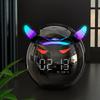 Милый будильник Bluetooth-динамик со светодиодной подсветкой, цифровой TF, двойной будильник, динамик, домашний декор, детская комната, настольные часы для сна