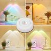 LED Wireless Sunset Lamp Night Light Projector Deoration Home Wall Lamp Led Lights For Room Kitchen Display Cabinet Cupboard Bedroom KTY
