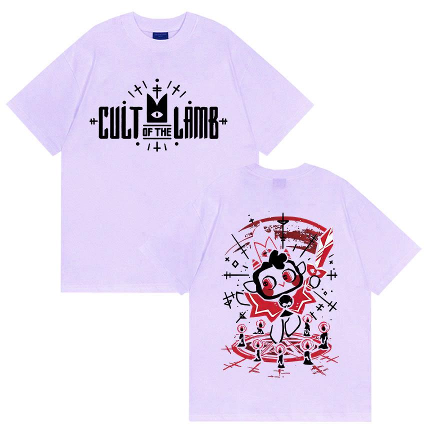 Hot Game Cult of The Lamb Retro Graphic T Shirt Unisex Women Game Gift Humor Short Sleeve Tshirts Casual 100 Cotton Tops Tshirt