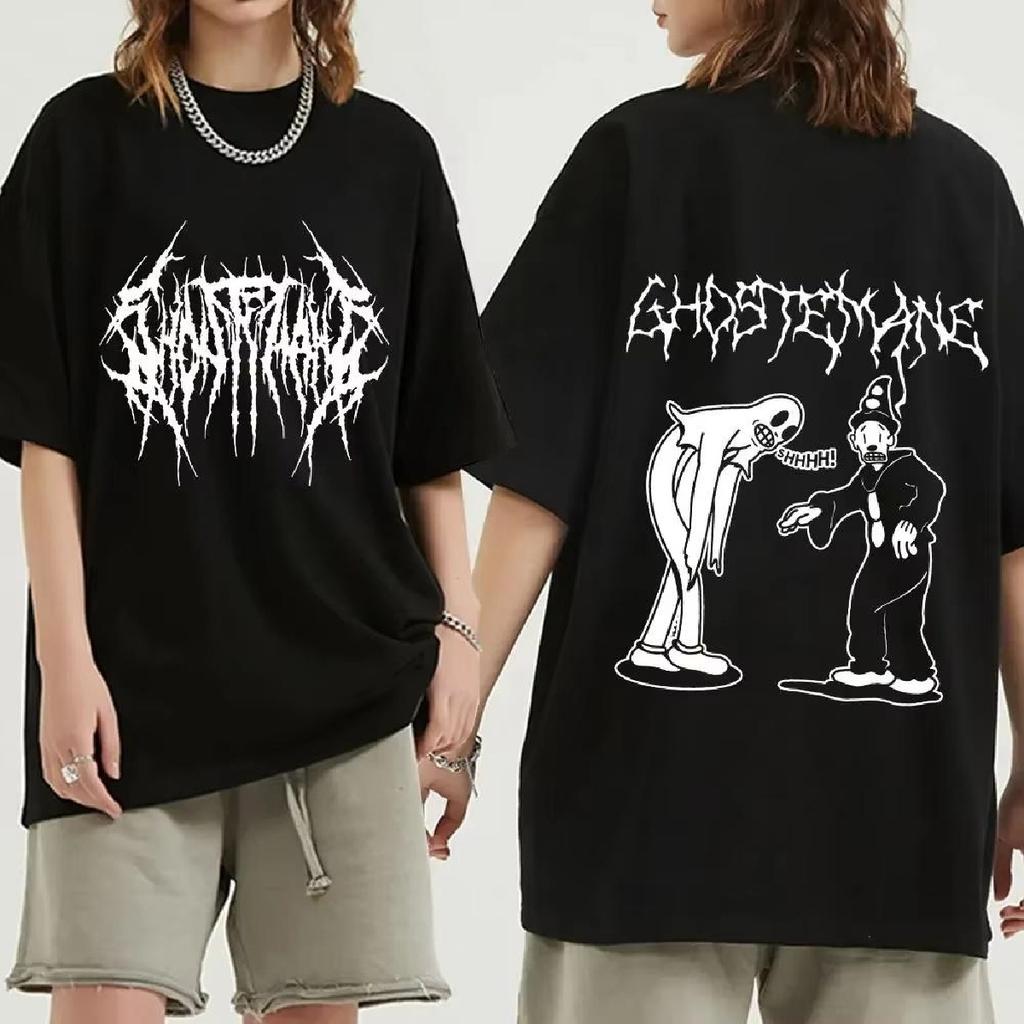 Футболка Ghostemane Graphic Print Cotton T Shirt Fashion Hip Hop Tops Metal Rock Gothic T-Shirt Streetwear Plus Size Women Clothing