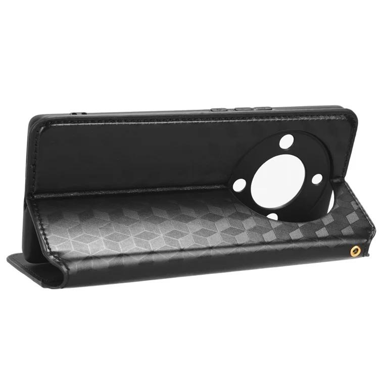 Для Honor X9a 5G / X40 5G / Magic5 Lite 5G телефон кожаный чехол-кошелек подставка с тисненым ромбовидным узором чехол для телефона