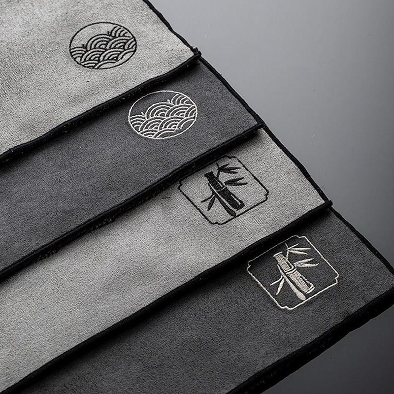 Water Absorption Tea Towel Tea Cloth Thickened Coffee Table Cloth Zen Teaware Towel Cotton Linen Rag Pad Tea Table Accessories