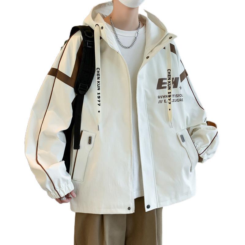 Весенне-осенняя подростковая куртка, модная куртка с капюшоном для учеников младших классов средней школы, универсальная повседневная куртка