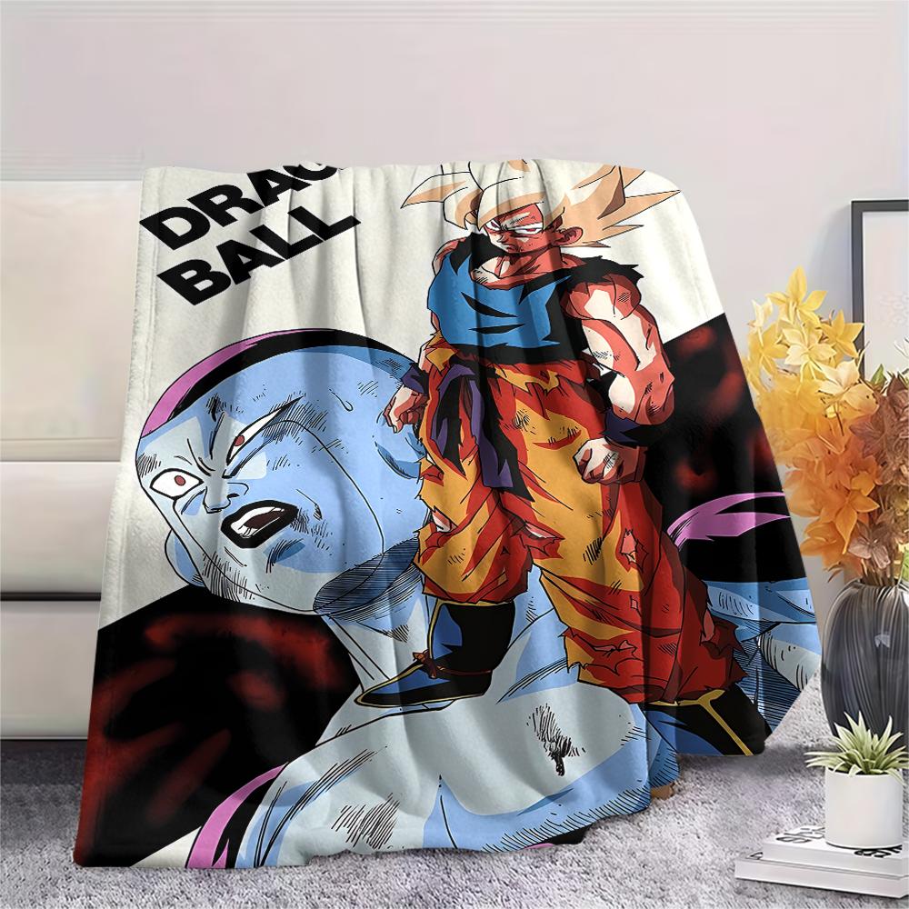 Фланелевое одеяло с принтом персонажей Dragon Ball, Высококачественное, Удобное для всех сезонов, Декор для дома, Тепло и уют, Идеально для рождественских подарков
