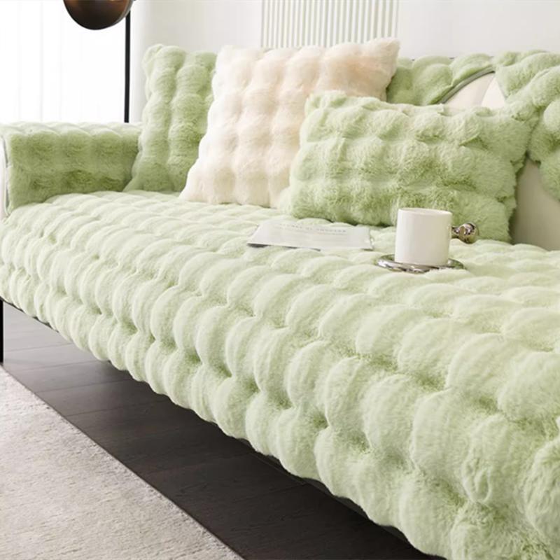 Универсальный плюшевый чехол для дивана квадратной формы, утолщенный чехол для дивана с кроликом, зимнее полотенце для гостиной, L, нескользящий коврик для дивана, одеяло для дивана, подушка для дивана