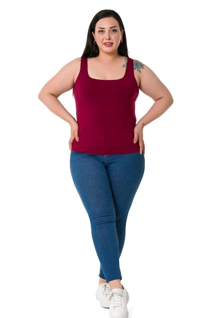 Women's Style Big Size Body Plus Size Strappy Half Lined Viscose Mink Body