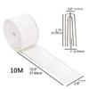 10 Meter Curtain Pleating Tape White Pleater Tape With 30Pcs 4 Prongs Curtain Pleat Hooks Clips For Making Home Decors