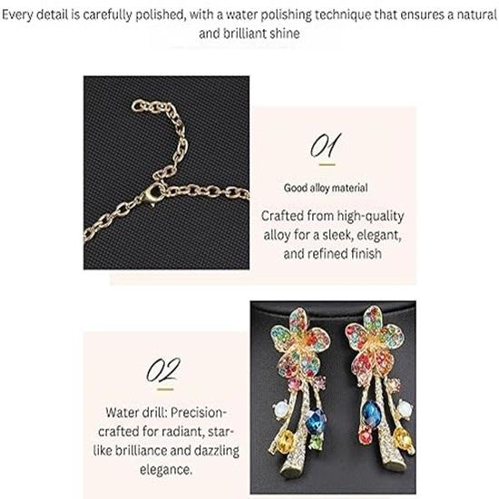 Ожерелье, серьги, комплект с синими драгоценными камнями, хрустальное ожерелье для женщин, украшения для вечеринок и особых случаев