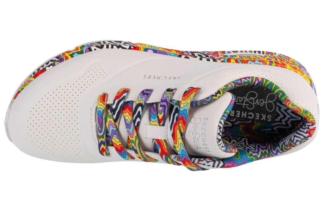 Skechers Jen Stark: Uno - Mini Drip, Womens White Sneakers