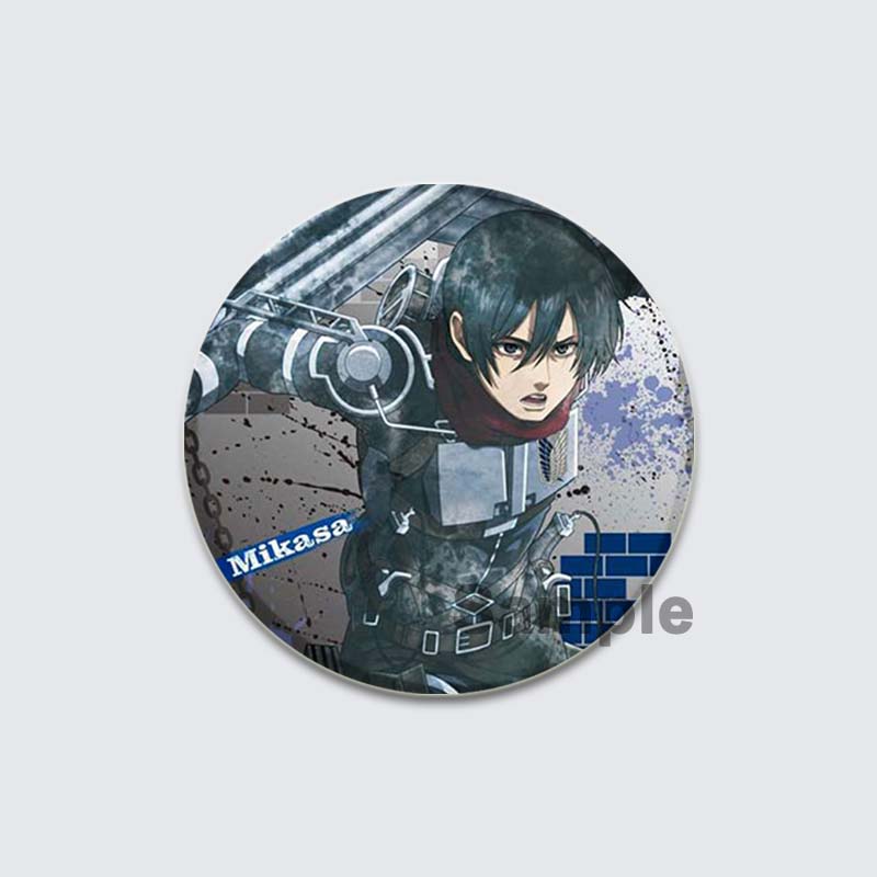 32/44/58 мм аниме-броши Атака титанов Мультфильм Армин Арлерт/Эрен Йегер Значки на лацкан Значок на рюкзак Ювелирные изделия Коллекции фанатов Подарки