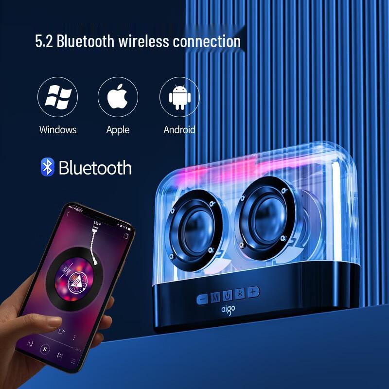 Портативная HIFI беспроводная Bluetooth колонка Aigo T96, штекер CN (адаптер в комплекте)