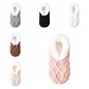 Silica Gel Thicken Velvet Socks Patchwork Sleeping Socks Cute Fleece Socks Women  Fall/Winter