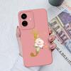 Для Vivo Y90 Y91C Y77E Y53S Y56 Y70S Y72T Y74 Y75 Y81 Модный жидкий силиконовый чехол для пары с цветочными буквами для Vivo Чехол для телефона Funda Coque Bumper