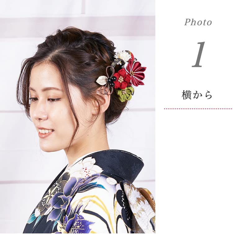 Украшения для волос в стиле японского ватмосфера, церемония, фурисодэ, кимоно, лента, украшение, гребень, свадьба, кимоно, 324-315 (Вино)