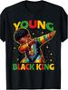 Men'S & Women'S Black History Month T-Shirt - 100% Young Black King Graphic with Dreadlock Boy & Afr