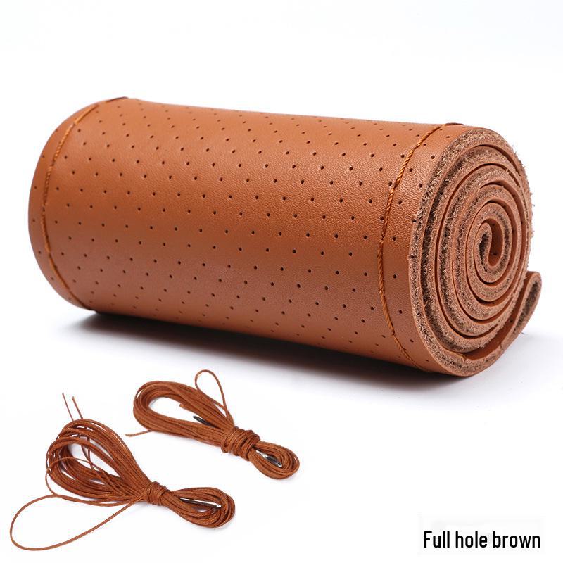 Универсальная оплетка на руль из коровьей кожи ручной работы для всех сезонов