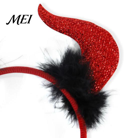 Kids Adult Party Favors Halloween Red Devil Costume, Glitter Horn Headband And Trident Prop Dress Up Supplies for Cosplay, Masquerade Performance