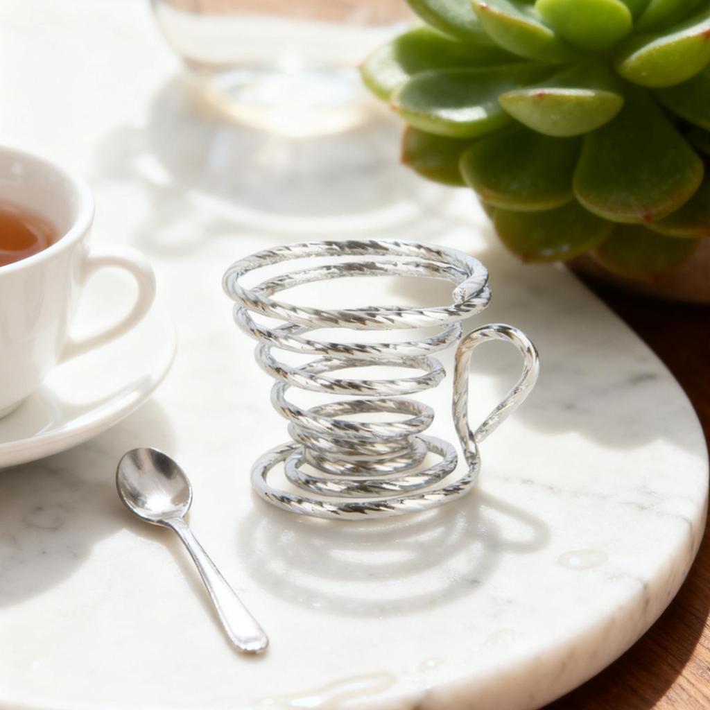 Stainless Steel Tea Strainer Holder Compact Design Tea Tool for Tea Set Teaware and Kitchen Convenience