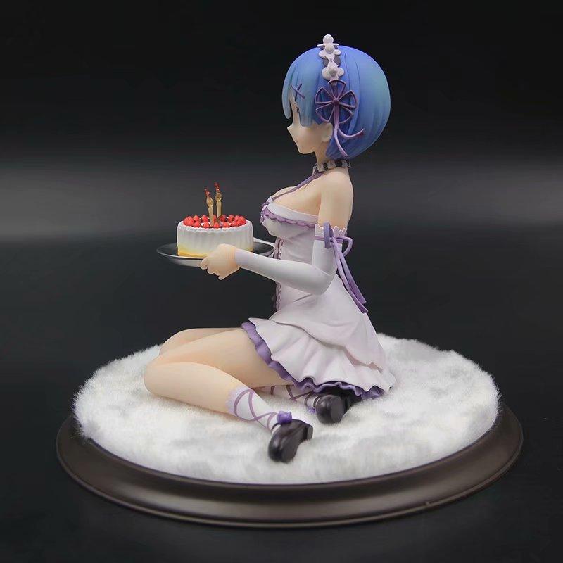 Re Life in A Different World From Zero Rem Birthday Cake Ver ПВХ Аниме Фигурки Детские Коллекционные Модели Игрушки Подарки