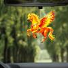 2D Плоская Лошадь Автомобильный Подвесной Орнамент Акриловая Лошадь Шарм для Зеркала Заднего Вида Праздничные Зимние Подвесные Аксессуары для Рождественской Елки Автомобильный Интерьер Стена Окно
